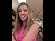 Preview 6 of Petite Babe Haley Reed Flashes Tits in Grocery Store then Fucks You (POV)
