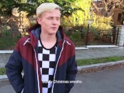 Preview 2 of CZECH HUNTER 487 -  Hot Blonde Twink Takes On A Dick With Pleasure