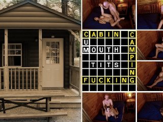 pornstar, cabin, forest, rough sex