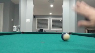 Stepbro bounces pool ball while counting to 10 while his toilet flushes