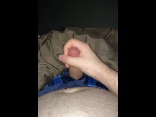 Jacking off with HUGE cumshot, almost shoots camera