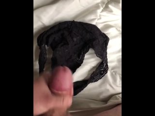 panties, big dick, amateur couple, masturbation