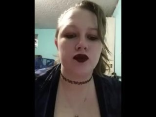 Sexy wife Lipstick  and smoking with music