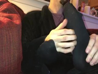nylon toe spread, foot massage orgasm, feet, massage