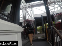 Video Thick Asian Slut Fingers Pussy & Rides Black Cock On Ferris Wheel