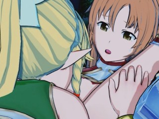 Sword Art Online Asuna X Leafa Yuri Hentai â€¢ Free Porno Video Gram, XXX Sex  Tube