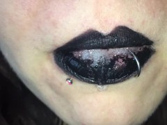 Black Lipstick Spit Drip