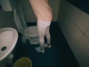 Preview 1 of Petite blonde baise dans les toilettes derrière un magasin à Tel Aviv