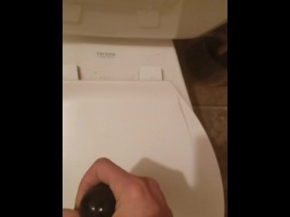 Riding my big black dildo