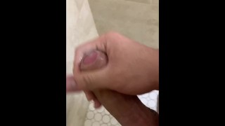 Hot Hispanic shaved guy jerking off until he cums 