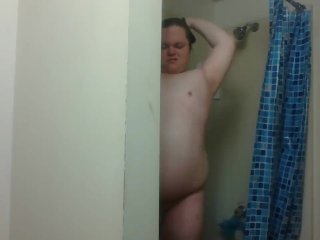 TAKING A HOT SHOWER AND SHOWING MY HOLE chubby bunny