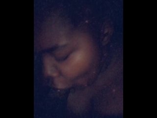Purple head ebony giving head 