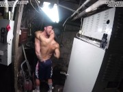 Preview 2 of AUSTIN WOLF FUCKED CAGEDJOCK IN THE BASEMENT