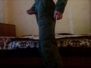 Preview 1 of Russian soldier Masturbates big cock