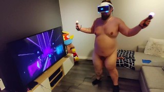 Nude gaming chubby