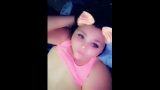 Chubby milf fucked by hubby with snapchat filter