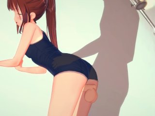 Riko Suminoe - Poolside Sex - Kiss x StepSis - 3D Hentai
