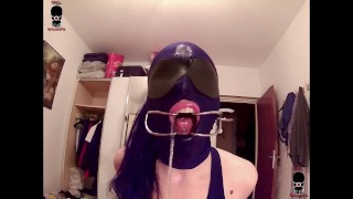 Hungry For Cock Dental Gagged Cuffed & Blindfolded Slave Scullfucked POV