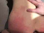 Preview 5 of A slut with a perfect booty was spanked and fucked hard