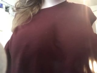 teasing natural tits