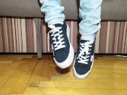 Preview 3 of Sneakers, dirty socks, long toes play with socks - OlgaNovem