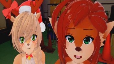 （3D Hentai）（Furry）サンタクロースのクリスマスセックス