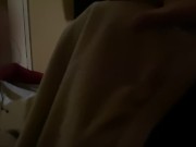 Preview 2 of Getting a blowjob under the blanket I cum in her mouth
