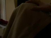Preview 3 of Getting a blowjob under the blanket I cum in her mouth