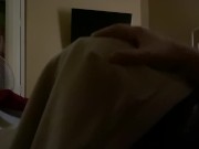 Preview 5 of Getting a blowjob under the blanket I cum in her mouth