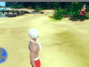 Preview 1 of AI Syoujyo [Hentai game] Ep.2 Virgin Santa fucks on desert island