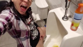 She Enjoys Using Urinals To Relieve Herself