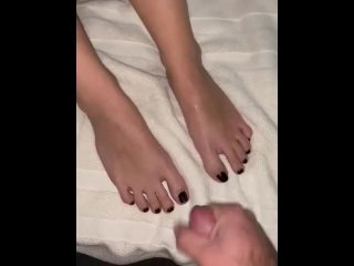 exclusive, toes, cum, babe