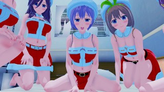 ICHIKA 圣诞节典型的五胞胎 3D #Hentai