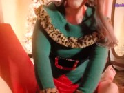 Preview 4 of Naughty Little Christmas Elf sucks and rides your Candy CANE - Clip 1