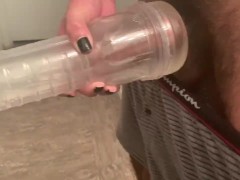 Fucking My Ice Fleshlight and Cum