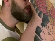 Preview 3 of Hotel meet up with musky tattooed guy.