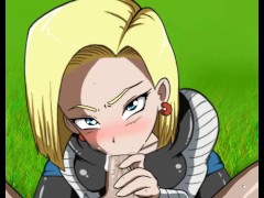 DragonballS Android 18 - POV REAL blowjob By MissKitty2K Gameplay