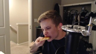 Stepbro eats pizza after being sucked dry by stepsis (Gone sexual!)