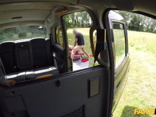 Fake TaxiBritish Luci Reign fucks taxi drivers huge white cock
