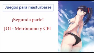 Spanish-Speaking Hentai Role-Playing On The Beach Or JOI CEI