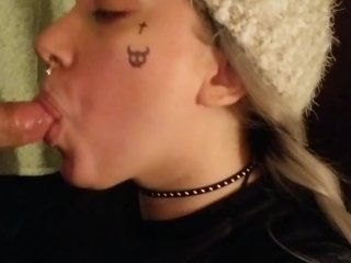 Chisos's first time ever deepthroating a cock