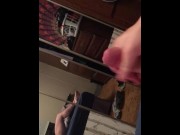 Cumming for a friend solo watching myself in mirrors 