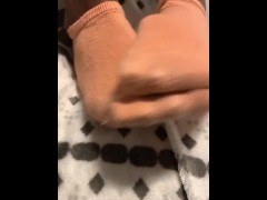Ebony teen feet up close POV ASMR 