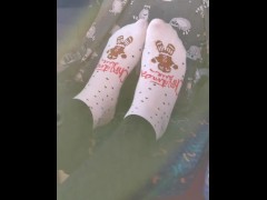 Socks and Feet Tease on The Train