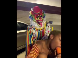 clown porn, atlanta freaks, huge dildo, cosplay fucking