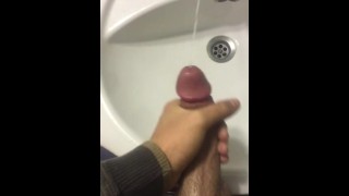 Cum all over the sink