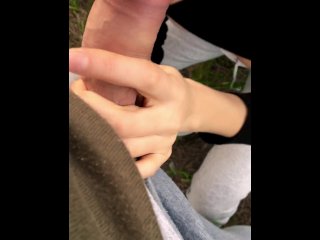 Risky Outdoor Fuck and Blowjob with Cum in_Her Mouth - Sweet Cum_Swallow