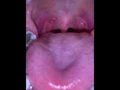 Teen mouth close up 