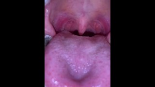 Teen mouth close up 