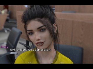 brunette teen, gameplay, big natural tits, visual novel